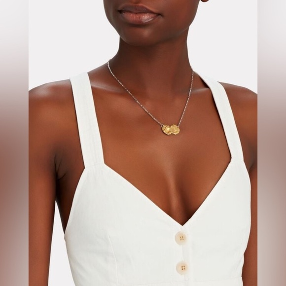 PROENZA SCHOULER WHITE LABEL Sleeveless Washed Cotton Midi Dress Off White 495$ - Picture 3 of 15